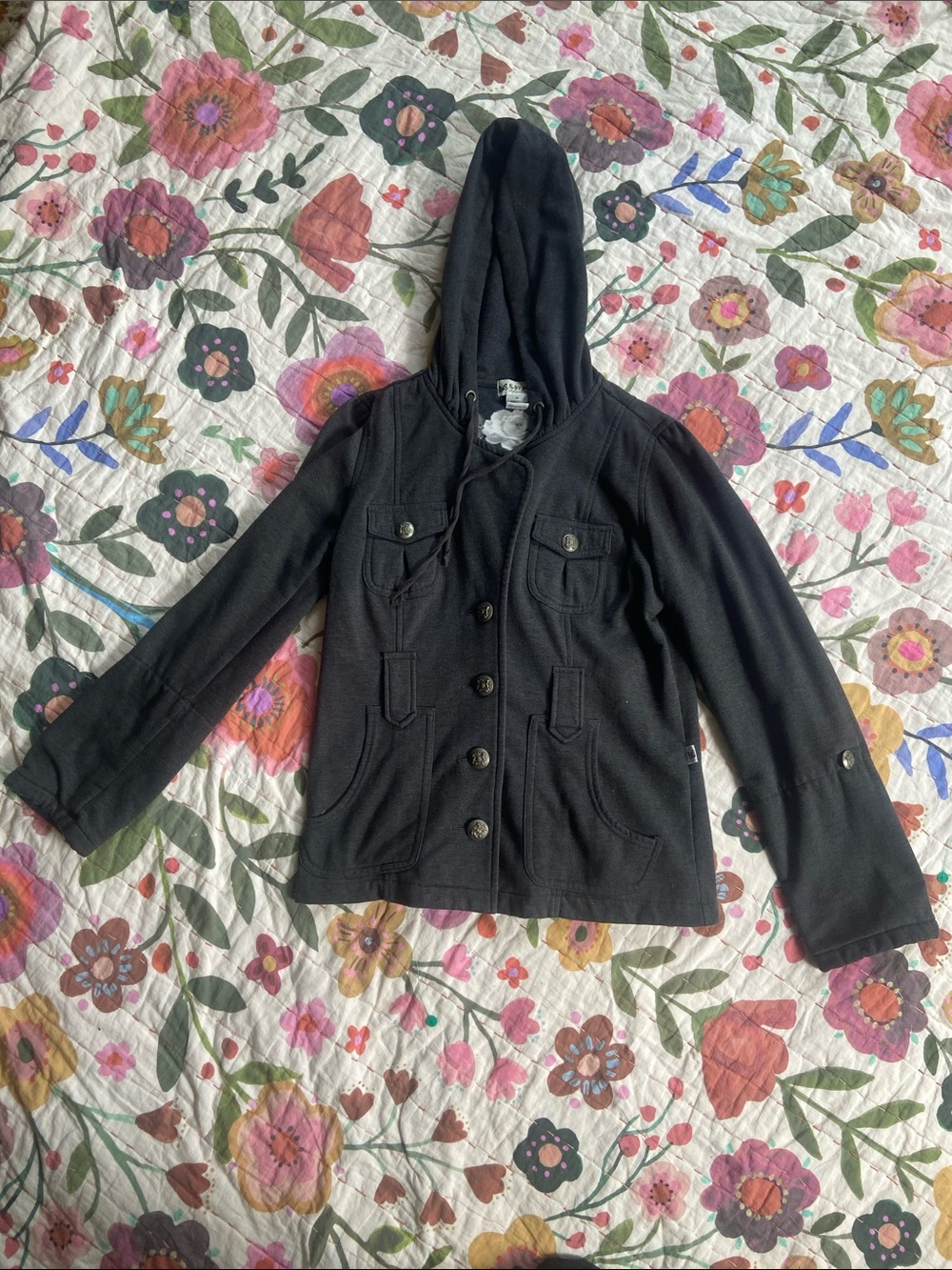 Self Esteem y2k Women’s Black Military Inspired Hoodie M